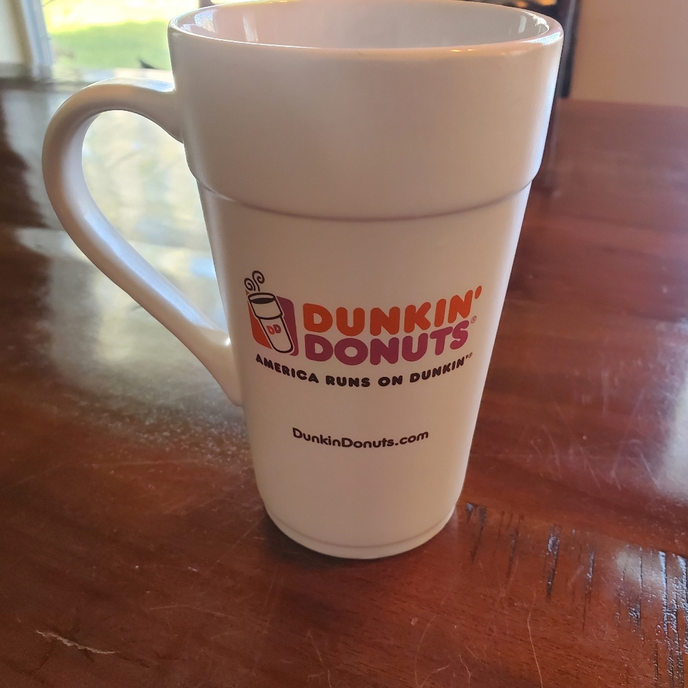 Dunkin Donuts Tall Ceramic Mug